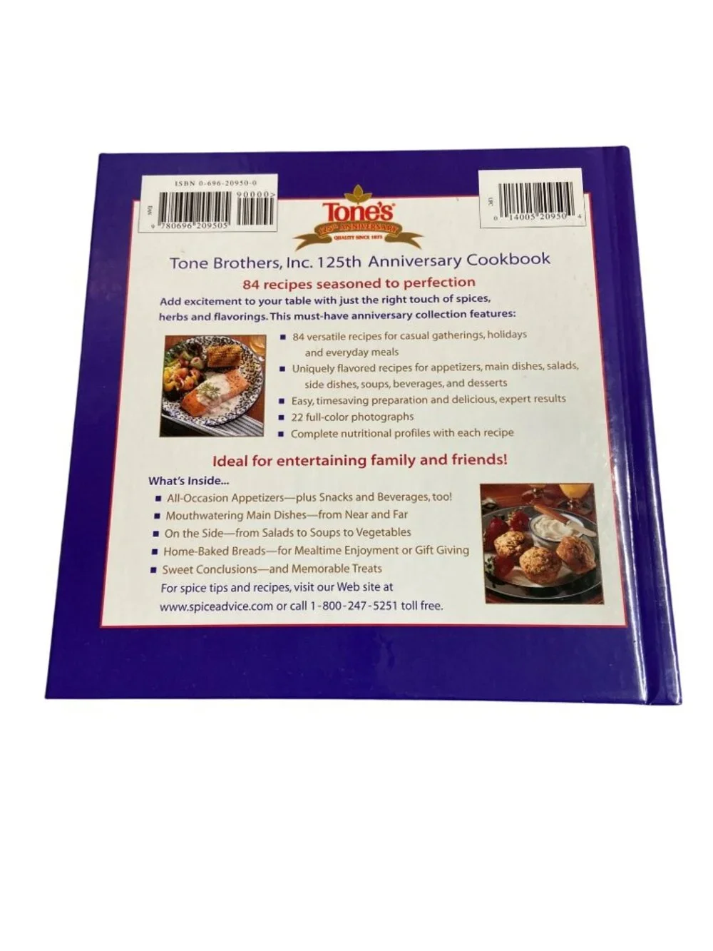 Tones 125th Anniversary Cookbook Easy Entertaining 1998